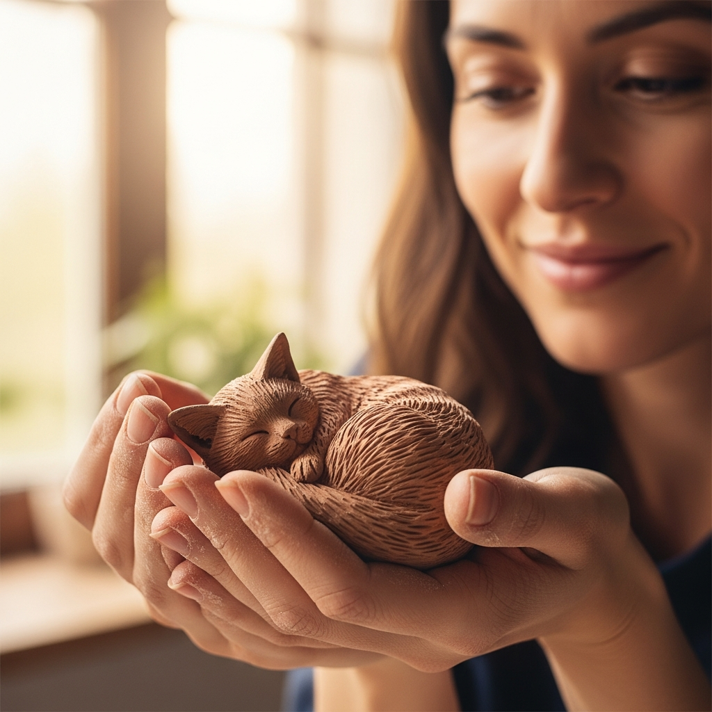 Процесс лепки из глины